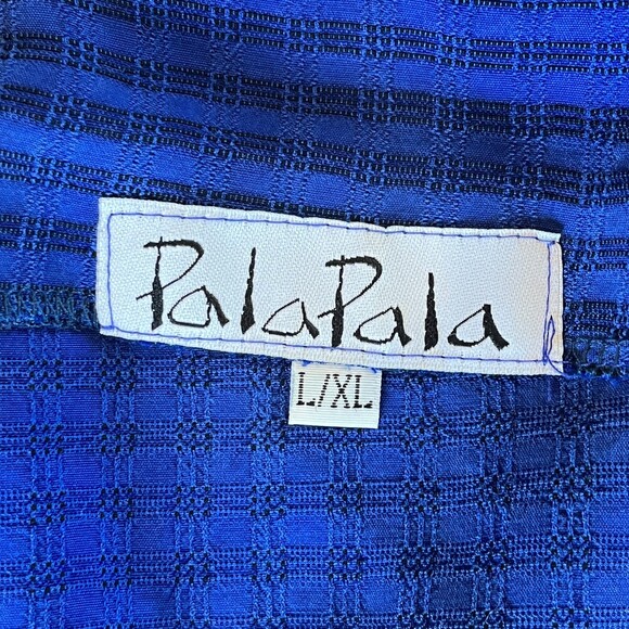 PalaPala Vintage Blue Silk Kimono Jacket L/XL - Picture 6 of 7